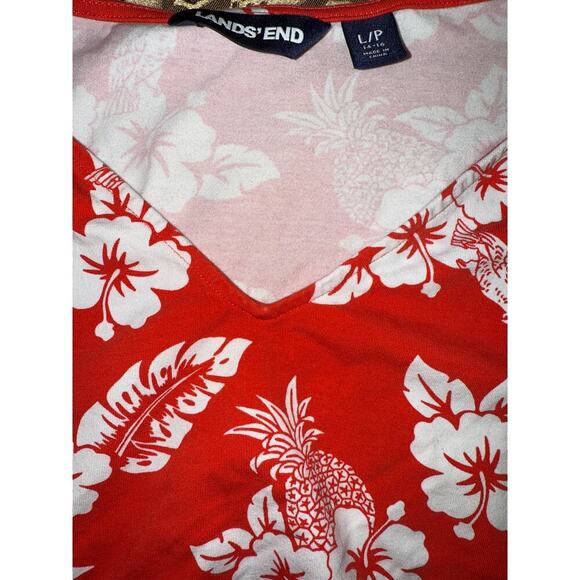 LANDS END TROPICAL DRESS LARGE PETITE LP - Picture 4 of 5